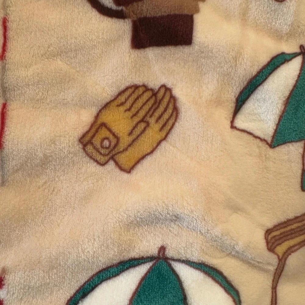 Birdie‎ to Bogey Golf Blanket Throw With Hanger and Golf Ball Charm NWT